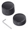 Harley-Davidson Rear Axle Nut Covers -Gloss Black, Fits XG Models 43000018 - Wisconsin Harley-Davidson