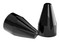 Ciro Fluted Spike Bolt Caps Add on Kit - Multiple Sizes - Painted Black Finish - Wisconsin Harley-Davidson