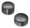 Harley-Davidson Rear Axle Nut Covers - Billet Cut, Gloss Black 43422-09 - Wisconsin Harley-Davidson