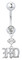 Harley-Davidson Women's Old English Script Bar & Shield Drop Belly Ring HDZ0063 - Wisconsin Harley-Davidson