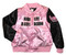 Harley-Davidson Big Girls' Glitter Satin Bomber Jacket, Pink & Black 6044847 - Wisconsin Harley-Davidson