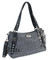 Harley-Davidson Women's Gray H-D Jacquard Cotton Satchel Purse GJ9025J-GRYBLK - Wisconsin Harley-Davidson