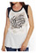 Harley-Davidson Women's Antique Embellished Script Raglan Tank Top, White - Wisconsin Harley-Davidson