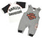 Harley-Davidson Baby Boys' B&S 2-Piece Knit Overall Set - Gray & White 3051911 - Wisconsin Harley-Davidson