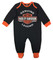 Harley-Davidson Baby Boys' Interlock B&S Footed Coveralls, Black 3050911 - Wisconsin Harley-Davidson