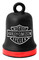 Harley-Davidson Bar & Shield Red Stripe Ride Bell - Black Finish HRB101 - Wisconsin Harley-Davidson