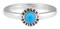 Harley-Davidson Women's Turquoise Stone Stackable Ring, Silver HDR0498 - Wisconsin Harley-Davidson