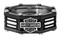 Harley-Davidson Men's Black Edge Bar & Shield Band Ring, Stainless Steel HSR0056 - Wisconsin Harley-Davidson