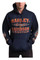 Harley-Davidson Men's Scorch B&S Pullover Poly-Blend Hoodie - Navy Blue - Wisconsin Harley-Davidson
