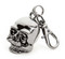 Unisex 3D Chrome Skull Head Lobster Claw Clasp Zipper Pull, Silver Color 61021 - Wisconsin Harley-Davidson