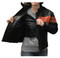 Redline Women's Orange Stripe Cowhide Leather Motorcycle Jacket, Black L-100B/O - No Hassle Returns at Wisconsin Harley