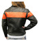 Harley-Davidson Free Shipping - Redline Women's Orange Stripe Cowhide Leather Motorcycle Jacket, Black L-100B/O - Free Shipping on many products plus Orders Over $99