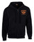 Harley-Davidson Men's Custom Freedom Fleece Full-Zip Hoodie - Solid Black - Wisconsin Harley-Davidson