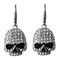 Heavy Metal Women's Embellished Skull Lever Back Dangle Earrings - Silver - Wisconsin Harley-Davidson