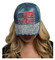 Women's Bling Studded American Flag Denim Baseball Cap, Adjustable 52004 - No Hassle Returns at Wisconsin Harley