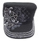 That's A Wrap Women's Crystal Embellished Maltese Cross Cadet Cap CC1328-BLACK - Wisconsin Harley-Davidson