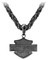 Harley-Davidson Men's Blackout Bar & Shield Necklace, Stainless Steel HSN0062 - Wisconsin Harley-Davidson
