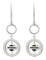 Harley-Davidson Womens B&S Circle Spinner Drop Earrings, Sterling Silver HDE0511 - Wisconsin Harley-Davidson
