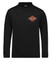 Harley-Davidson Men's H-D Banner Stripe Mock-Neck Long Sleeve Shirt, Black - Wisconsin Harley-Davidson