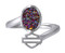 Harley-Davidson Women's Oval Purple Drusy w/ B&S Logo Ring - Silver HDR0522 - Wisconsin Harley-Davidson