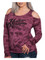 Harley-Davidson Women's Flowing Motion Bling Premium Cold Shoulders Tee, Tie-Dye - Wisconsin Harley-Davidson