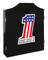 Harley-Davidson #1 Racing Logo Dart Board Cabinet – Black Wooden Cabinet 61803 - Wisconsin Harley-Davidson