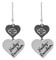 Harley-Davidson Women's Black & Silver Double Heart B&S Drop Earrings HDE0549 - Wisconsin Harley-Davidson