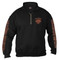 Harley-Davidson Men's Eagle Piston 1/4 Zip Cadet Pullover Sweatshirt - Black - Wisconsin Harley-Davidson