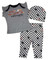 Harley-Davidson Baby Girls' Metallic & Checkers Newborn 3-Piece Set w/ Gift Bag - Wisconsin Harley-Davidson