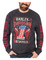 Harley-Davidson Men's #1 RWB Long Sleeve Crew Neck Poly-Blend T-Shirt, Black - Wisconsin Harley-Davidson
