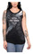 Harley-Davidson Women's Feathers & Stones Scoop Neck Sleeveless Tank Top - Black - Wisconsin Harley-Davidson