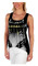 Liberty Wear Women's Arrow Head Foiled Hi-Low Hem Sleeveless Tank Top, Black - Wisconsin Harley-Davidson