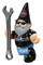 Harley-Davidson Mechanic Male Polystone Garden Gnome, 8.5 x 5 in. 544902D - Wisconsin Harley-Davidson