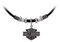 Harley-Davidson Men's Nut & Coil B&S Pendent Leather Necklace - Stainless Steel - Wisconsin Harley-Davidson