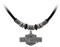Harley-Davidson Men's Vintage B&S Hardware & Leather Necklace - Stainless Steel - Wisconsin Harley-Davidson