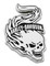 Harley-Davidson 1.25 in. Flaming Skull Metal Pin, Antique Silver Finish - Wisconsin Harley-Davidson