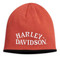 Harley-Davidson Men's Logo Reversible Knit Beanie Hat - Orange/Black 97638-21VM - Wisconsin Harley-Davidson