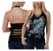 Liberty Wear Women's Embellished Blossomed Roses Elegance Halter Top - Black - No Hassle Returns at Wisconsin Harley