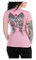 Harley-Davidson Free Shipping - Liberty Wear Women's Temptress Winged Cross Embellished Short Sleeve Tee - Pink - Free Shipping on many products plus Orders Over $99