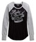 Harley-Davidson Women's Script Banner Colorblocked Raglan Top 98744-20VW - Wisconsin Harley-Davidson