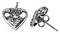 Harley-Davidson Women's Infinity Thorn Heart Post Earrings, Sterling Silver - No Hassle Returns at Wisconsin Harley
