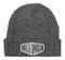 Harley-Davidson Mens Concrete Lightning Patch Heavy Ribbed Cuff Beanie Hat, Gray - Wisconsin Harley-Davidson