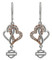 Harley-Davidson Women's White & Rose Gold Bling Infinity Hearts Drop Earrings - Wisconsin Harley-Davidson