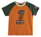 Harley-Davidson Big Boys' #1 Logo Short Sleeve Raglan Knit Tee - Orange/Green - Wisconsin Harley-Davidson