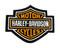 Harley-Davidson 3 inch Embroidered Orange Bar & Shield Logo Emblem Sew-On Patch - Wisconsin Harley-Davidson