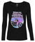 Harley-Davidson Women's Retro Bike Long Sleeve Deep V-Neck Shirt - Black - Wisconsin Harley-Davidson