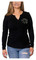 Harley-Davidson Women's Rhinestone Garden Long Sleeve Henley Shirt - Black - Wisconsin Harley-Davidson