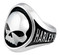 Harley-Davidson Men's Willie G Skull Stainless Steel Metal Ring - Silver/Black - No Hassle Returns at Wisconsin Harley
