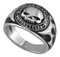 Harley-Davidson Men's Willie G Skull Flames Black Enamel Ring, Silver HDR0143 - Wisconsin Harley-Davidson