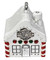 Harley-Davidson Gingerbread House Metal Bell Ornament w/Black Cord - Silver - Wisconsin Harley-Davidson